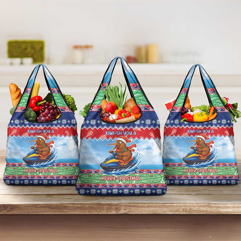 New Zealand Christmas Grocery Bag Funny Jet Ride Kiwi Xmas - Aussie Hoodie