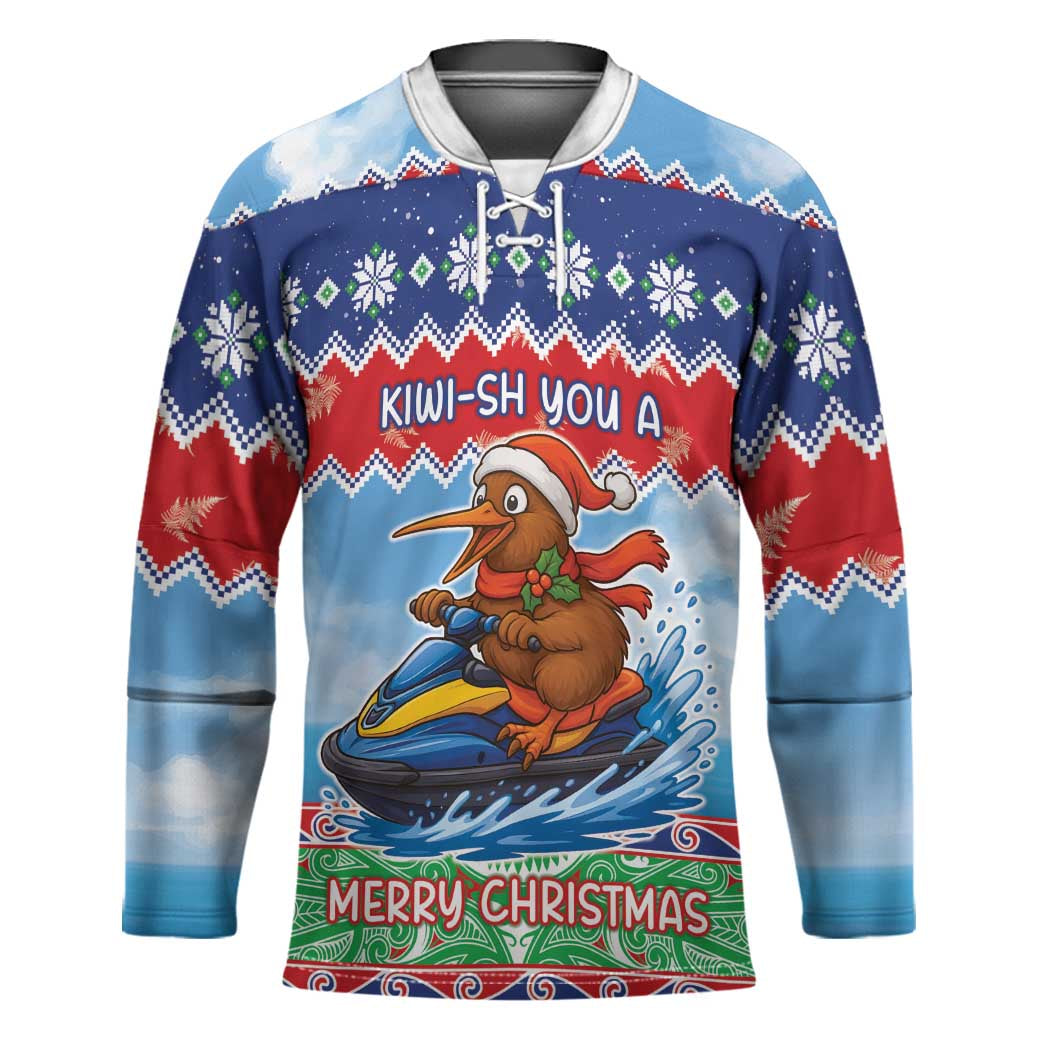 New Zealand Christmas Hockey Jersey Funny Jet Ride Kiwi Xmas - Aussie Hoodie