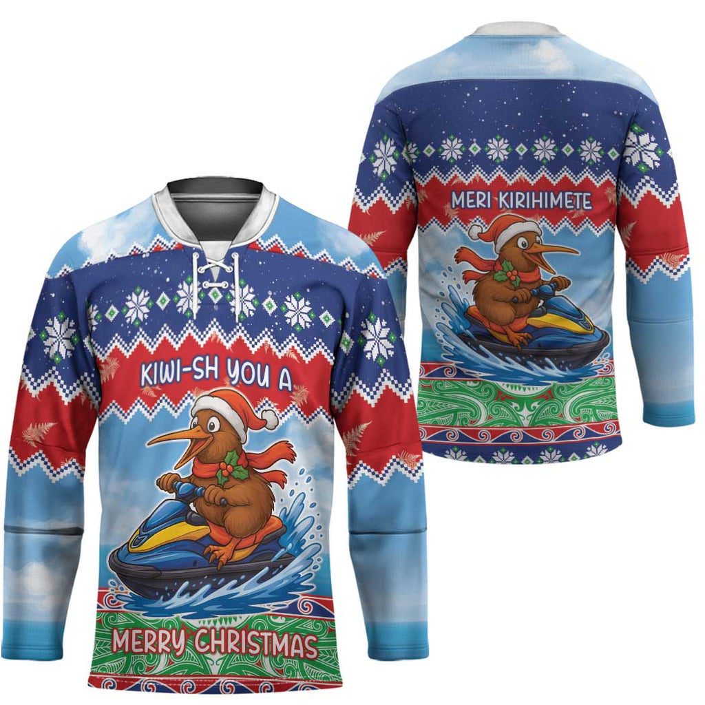 New Zealand Christmas Hockey Jersey Funny Jet Ride Kiwi Xmas - Aussie Hoodie
