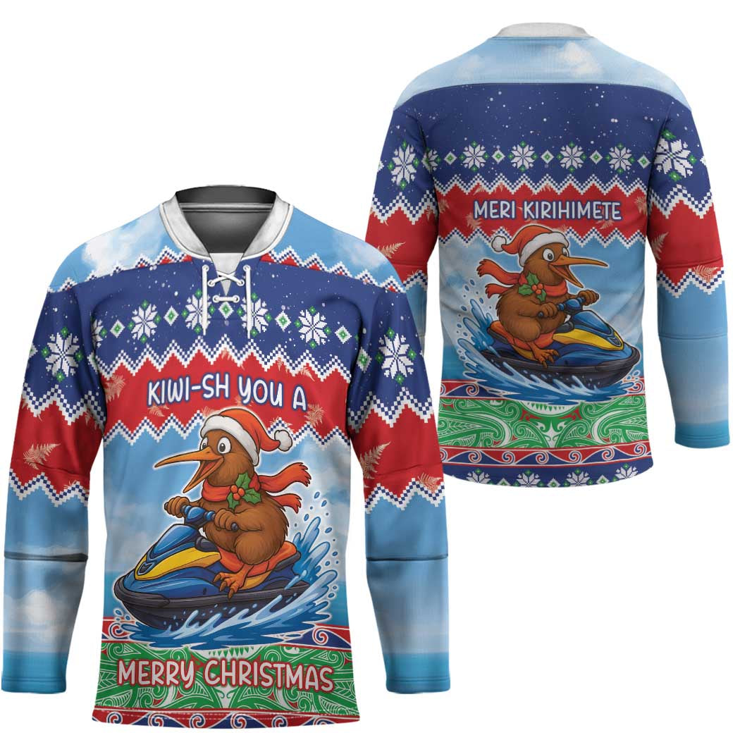 New Zealand Christmas Hockey Jersey Funny Jet Ride Kiwi Xmas - Aussie Hoodie