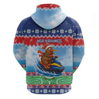 New Zealand Christmas Hoodie Funny Jet Ride Kiwi Xmas - Aussie Hoodie