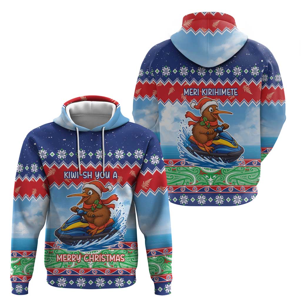 New Zealand Christmas Hoodie Funny Jet Ride Kiwi Xmas - Aussie Hoodie