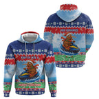 New Zealand Christmas Hoodie Funny Jet Ride Kiwi Xmas - Aussie Hoodie