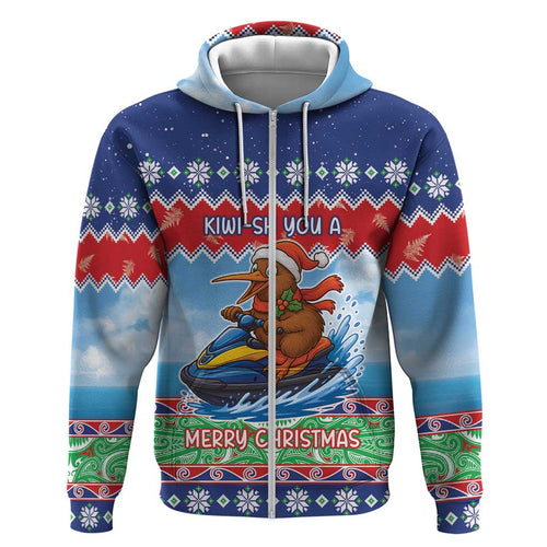 New Zealand Christmas Hoodie Funny Jet Ride Kiwi Xmas - Aussie Hoodie