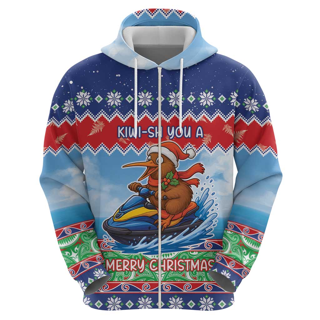 New Zealand Christmas Hoodie Funny Jet Ride Kiwi Xmas - Aussie Hoodie