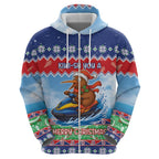 New Zealand Christmas Hoodie Funny Jet Ride Kiwi Xmas - Aussie Hoodie