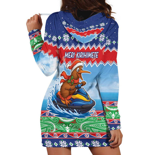 New Zealand Christmas Hoodie Dress Funny Jet Ride Kiwi Xmas - Aussie Hoodie