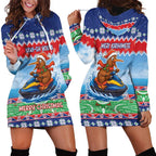 New Zealand Christmas Hoodie Dress Funny Jet Ride Kiwi Xmas - Aussie Hoodie