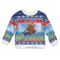 New Zealand Christmas Kid Ugly Christmas Sweater Funny Jet Ride Kiwi Xmas - Aussie Hoodie
