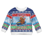 New Zealand Christmas Kid Ugly Christmas Sweater Funny Jet Ride Kiwi Xmas - Aussie Hoodie