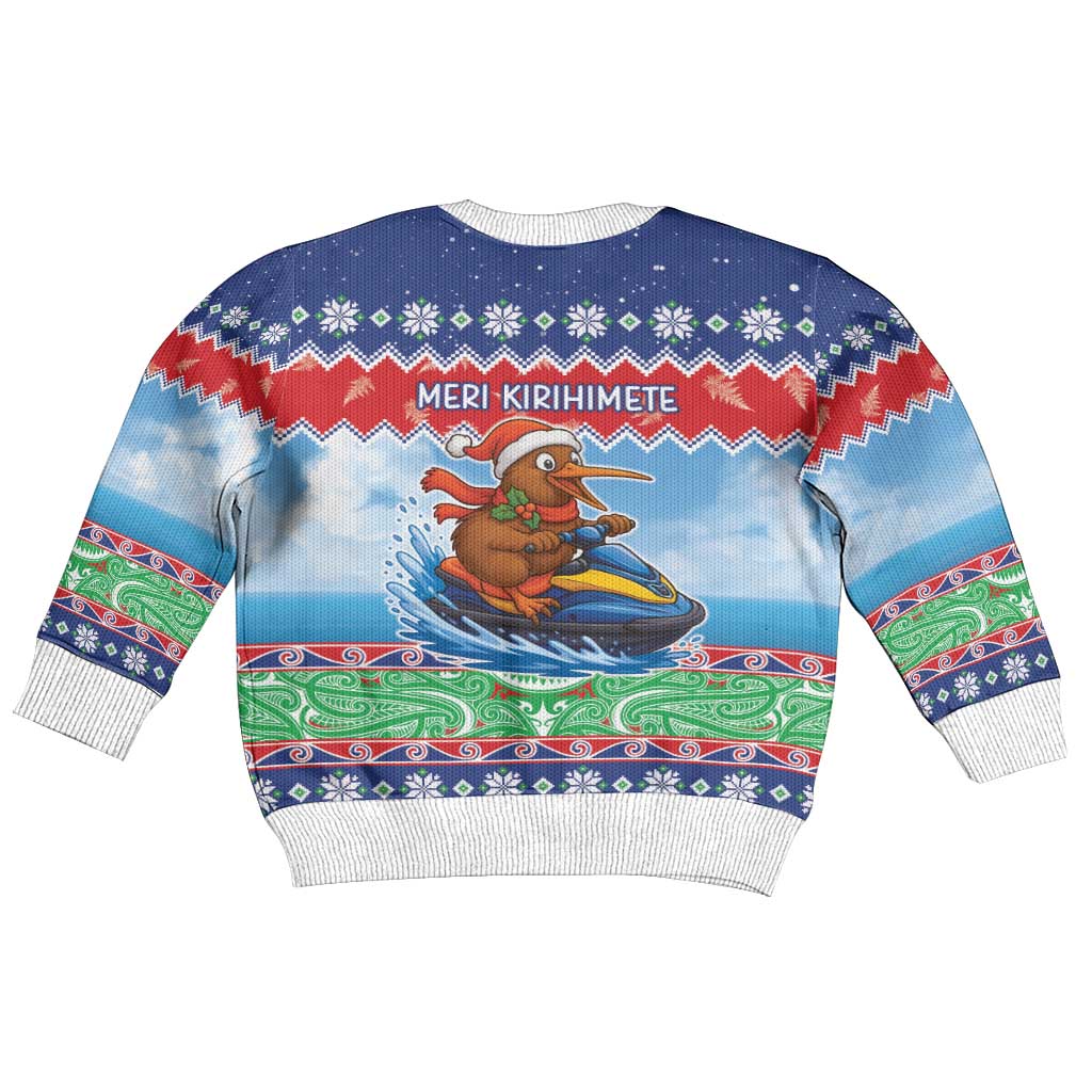 New Zealand Christmas Kid Ugly Christmas Sweater Funny Jet Ride Kiwi Xmas - Aussie Hoodie