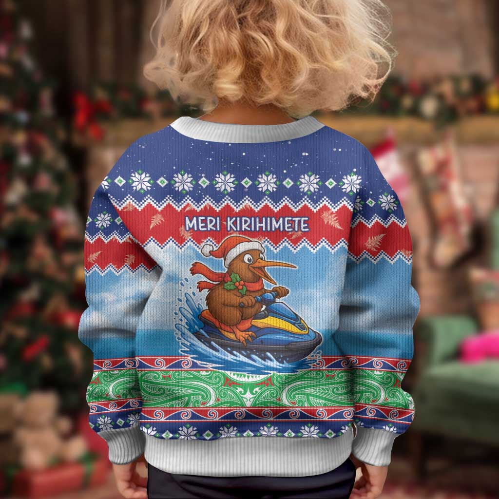 New Zealand Christmas Kid Ugly Christmas Sweater Funny Jet Ride Kiwi Xmas - Aussie Hoodie