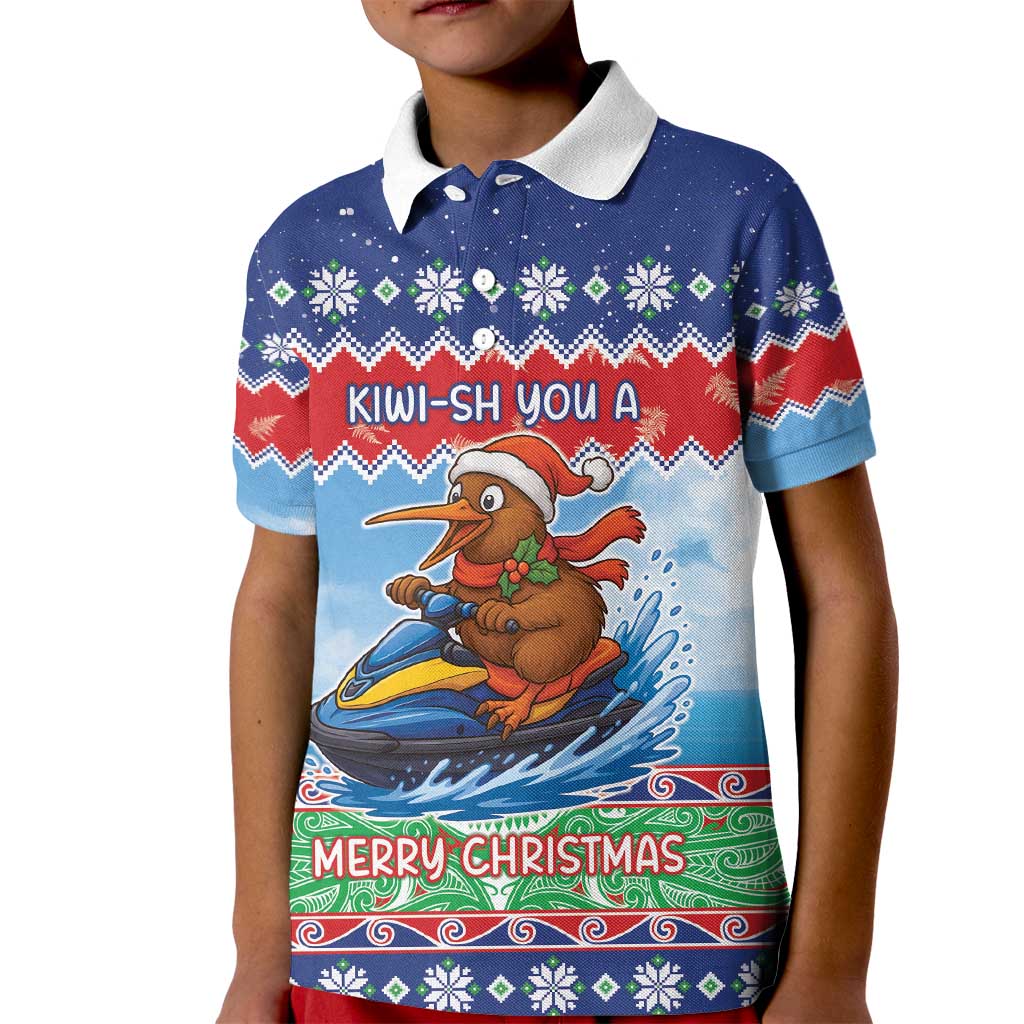 New Zealand Christmas Kid Polo Shirt Funny Jet Ride Kiwi Xmas - Aussie Hoodie