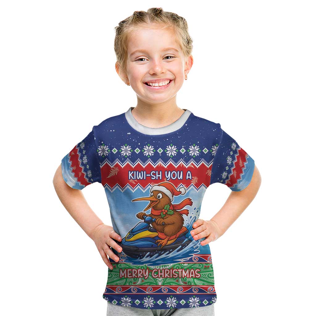 New Zealand Christmas Kid T Shirt Funny Jet Ride Kiwi Xmas - Aussie Hoodie