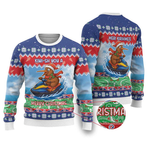 New Zealand Christmas Ugly Christmas Sweater Funny Jet Ride Kiwi Xmas - Aussie Hoodie