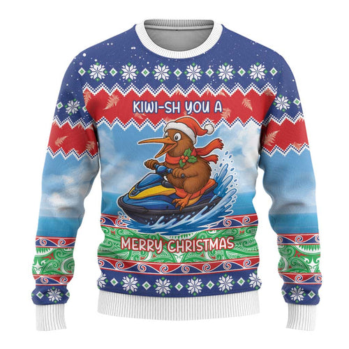 New Zealand Christmas Ugly Christmas Sweater Funny Jet Ride Kiwi Xmas - Aussie Hoodie