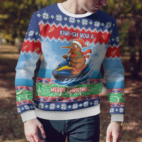 New Zealand Christmas Ugly Christmas Sweater Funny Jet Ride Kiwi Xmas - Aussie Hoodie