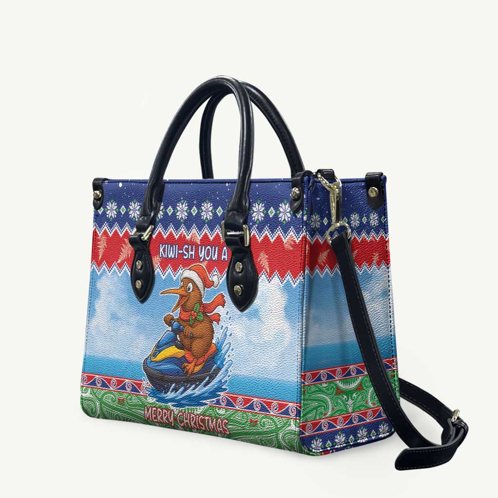 New Zealand Christmas Leather Bag Funny Jet Ride Kiwi Xmas - Aussie Hoodie