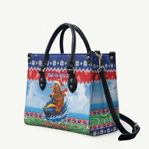 New Zealand Christmas Leather Bag Funny Jet Ride Kiwi Xmas - Aussie Hoodie