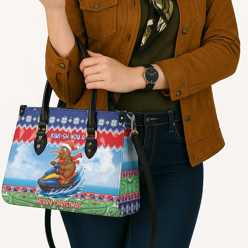 New Zealand Christmas Leather Bag Funny Jet Ride Kiwi Xmas - Aussie Hoodie