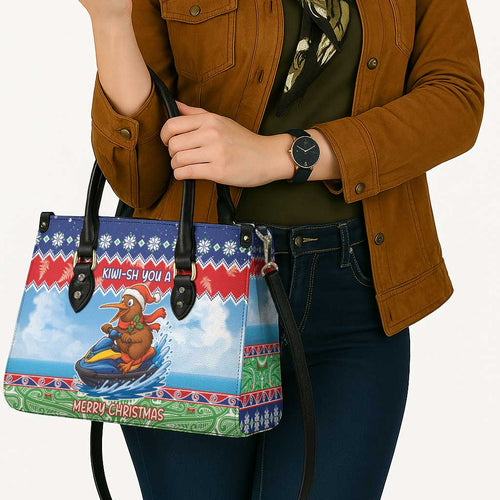 New Zealand Christmas Leather Bag Funny Jet Ride Kiwi Xmas - Aussie Hoodie