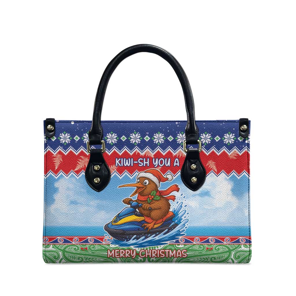 New Zealand Christmas Leather Bag Funny Jet Ride Kiwi Xmas - Aussie Hoodie