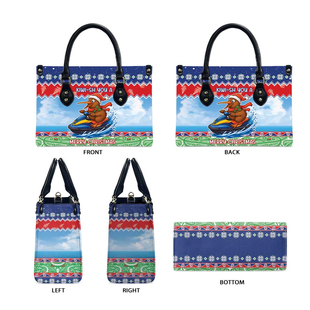 New Zealand Christmas Leather Bag Funny Jet Ride Kiwi Xmas - Aussie Hoodie