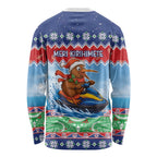 New Zealand Christmas Long Sleeve Shirt Funny Jet Ride Kiwi Xmas - Aussie Hoodie