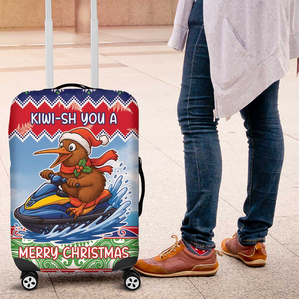 New Zealand Christmas Luggage Cover Funny Jet Ride Kiwi Xmas - Aussie Hoodie