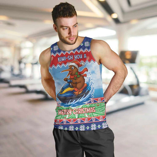 New Zealand Christmas Men Tank Top Funny Jet Ride Kiwi Xmas - Aussie Hoodie