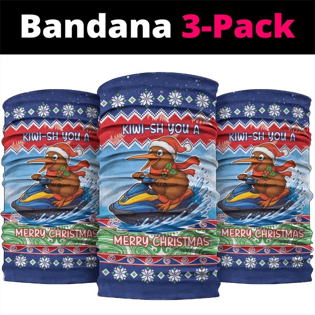 New Zealand Christmas Neck Gaiter Funny Jet Ride Kiwi Xmas - Aussie Hoodie