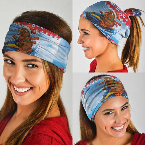 New Zealand Christmas Neck Gaiter Funny Jet Ride Kiwi Xmas - Aussie Hoodie