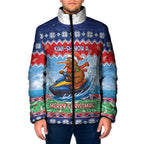 New Zealand Christmas Padded Jacket Funny Jet Ride Kiwi Xmas - Aussie Hoodie