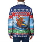 New Zealand Christmas Padded Jacket Funny Jet Ride Kiwi Xmas - Aussie Hoodie