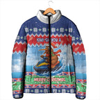 New Zealand Christmas Padded Jacket Funny Jet Ride Kiwi Xmas - Aussie Hoodie