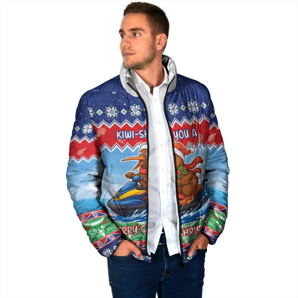 New Zealand Christmas Padded Jacket Funny Jet Ride Kiwi Xmas - Aussie Hoodie