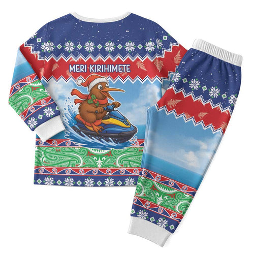 New Zealand Christmas Pajama Set Funny Jet Ride Kiwi Xmas - Aussie Hoodie