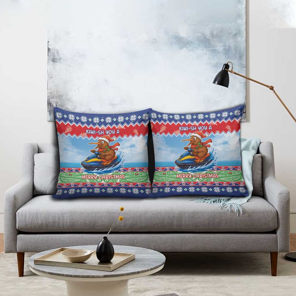 New Zealand Christmas Pillow Cover Funny Jet Ride Kiwi Xmas - Aussie Hoodie