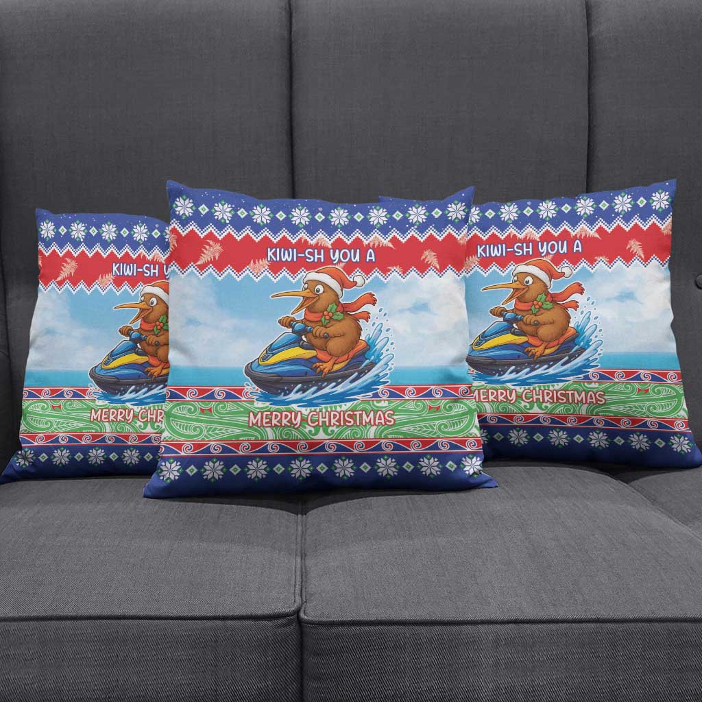New Zealand Christmas Pillow Cover Funny Jet Ride Kiwi Xmas - Aussie Hoodie