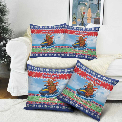 New Zealand Christmas Pillow Cover Funny Jet Ride Kiwi Xmas - Aussie Hoodie