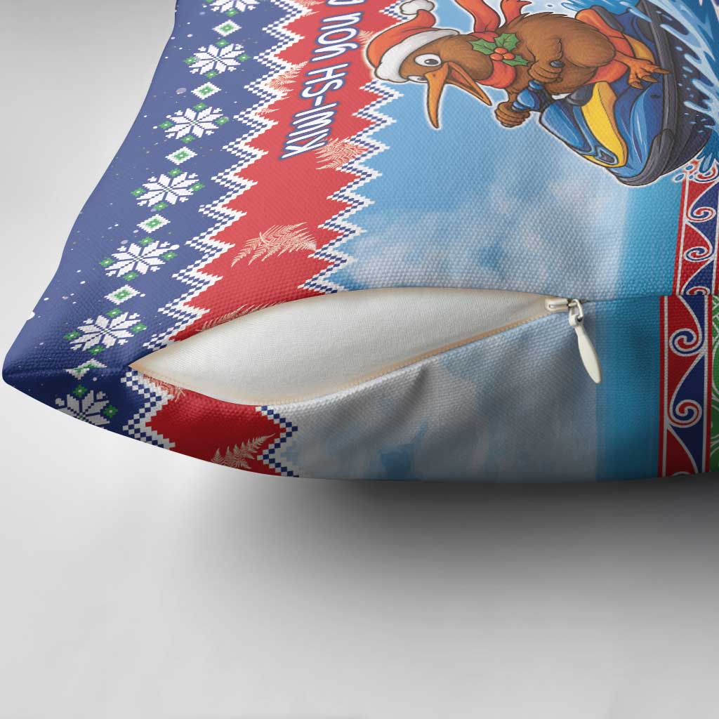 New Zealand Christmas Pillow Cover Funny Jet Ride Kiwi Xmas - Aussie Hoodie