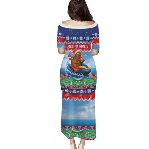 New Zealand Christmas Puletasi Funny Jet Ride Kiwi Xmas - Aussie Hoodie