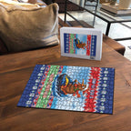 New Zealand Christmas Puzzle Funny Jet Ride Kiwi Xmas - Aussie Hoodie