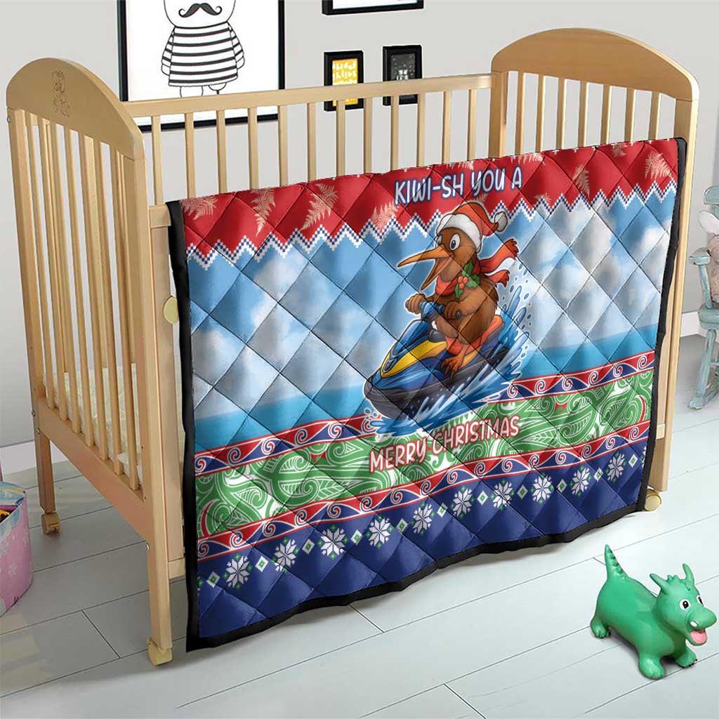 New Zealand Christmas Quilt Funny Jet Ride Kiwi Xmas - Aussie Hoodie