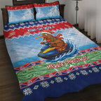 New Zealand Christmas Quilt Bed Set Funny Jet Ride Kiwi Xmas - Aussie Hoodie