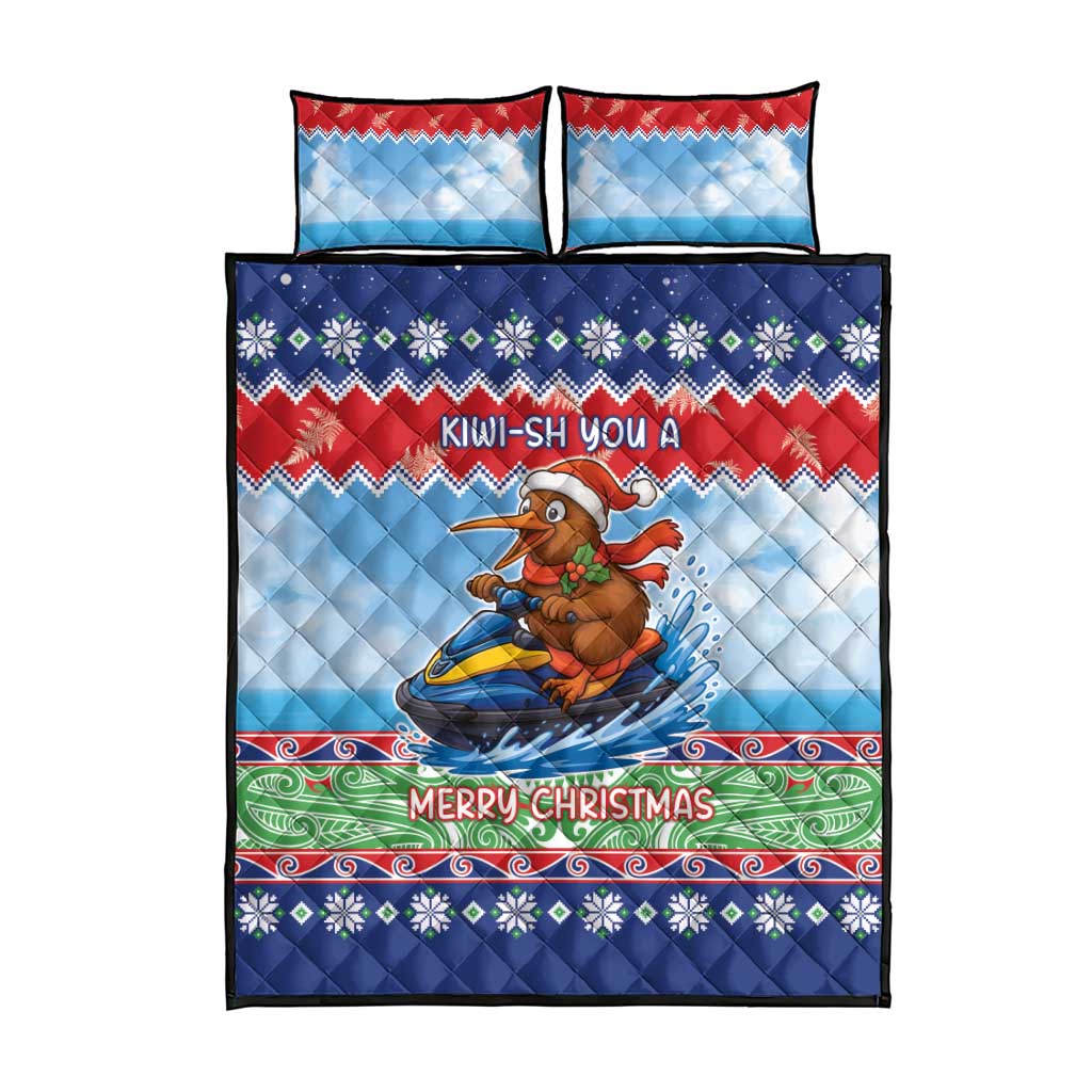 New Zealand Christmas Quilt Bed Set Funny Jet Ride Kiwi Xmas - Aussie Hoodie