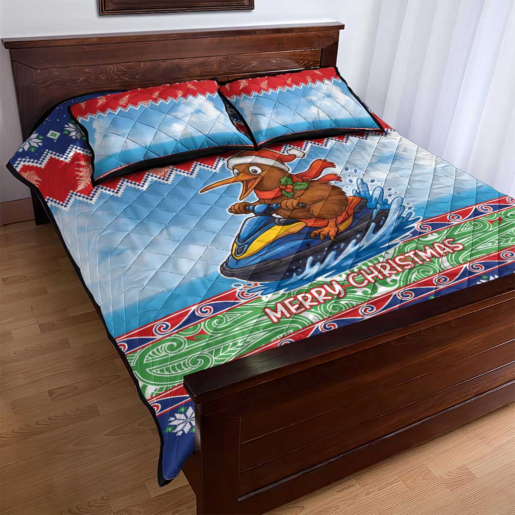 New Zealand Christmas Quilt Bed Set Funny Jet Ride Kiwi Xmas - Aussie Hoodie