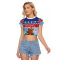 New Zealand Christmas Raglan Cropped T Shirt Funny Jet Ride Kiwi Xmas - Aussie Hoodie