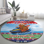 New Zealand Christmas Round Carpet Funny Jet Ride Kiwi Xmas - Aussie Hoodie