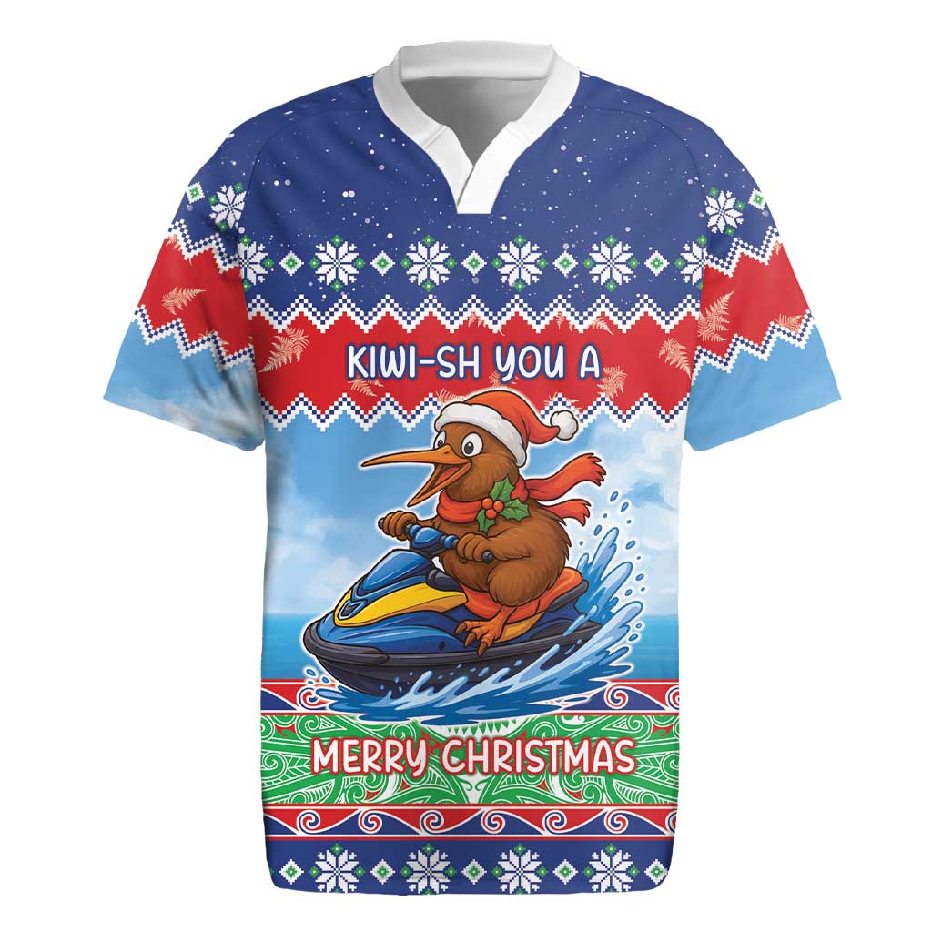 New Zealand Christmas Rugby Jersey Funny Jet Ride Kiwi Xmas - Aussie Hoodie